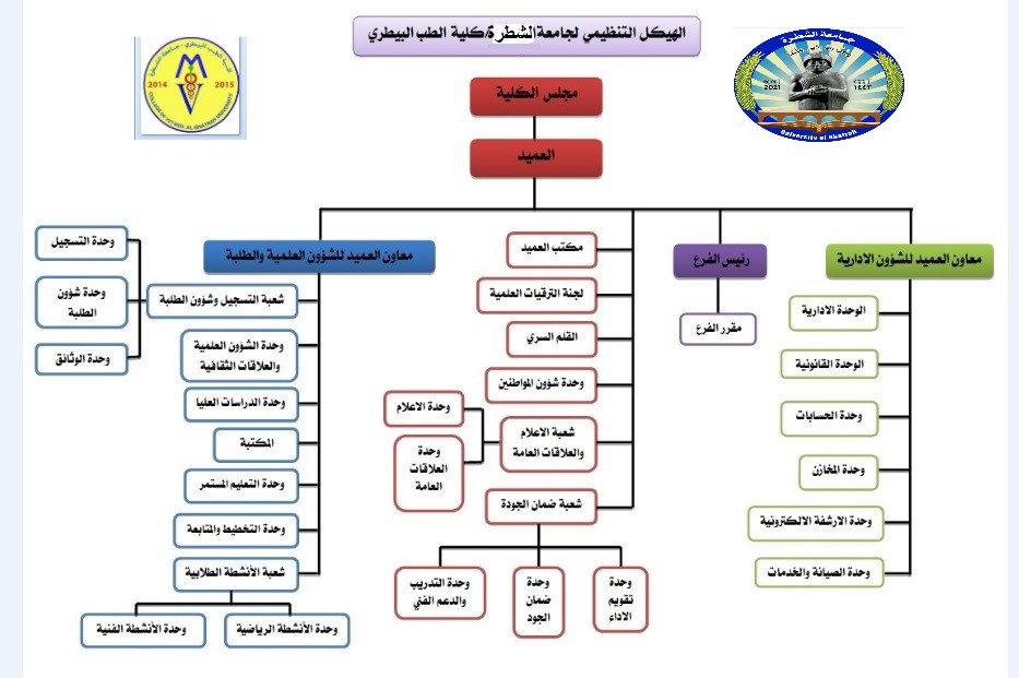 الهيكل الاداري للكلية